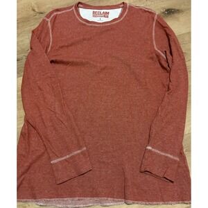 RECLAIM Standard Fit Men's Red Long Sleeve Thermal Shirt Size Large